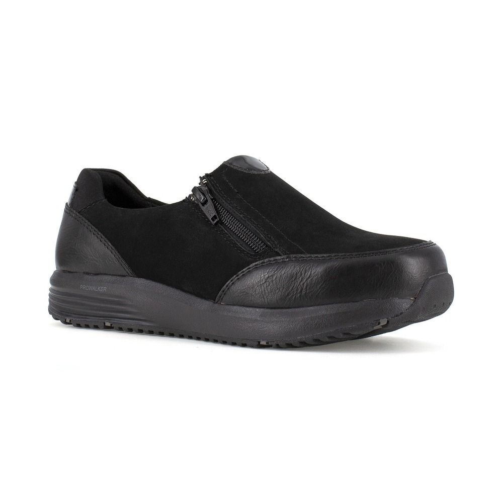 Rockport Works truSTRIDE Work Shoes Womens 9.5W Black Steel Toe Slip On RK500